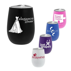 Photo of 12 Oz. Recycled Stainless Wine Glass With Lid Test