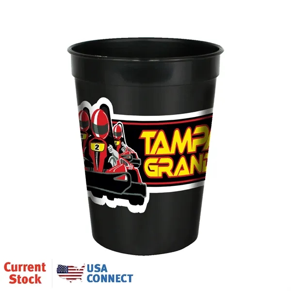 Black color option for 12 Oz. Smooth Stadium Cup, Full Color Digital   Usa Connect