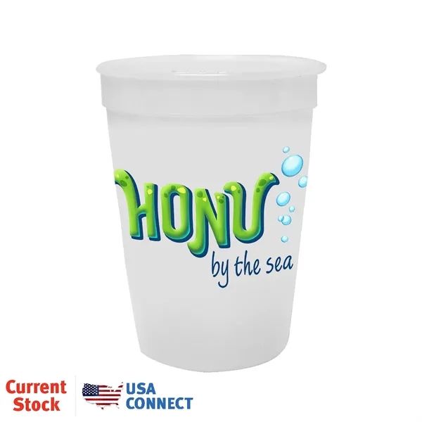 Frosted color option for 12 Oz. Smooth Stadium Cup, Full Color Digital   Usa Connect