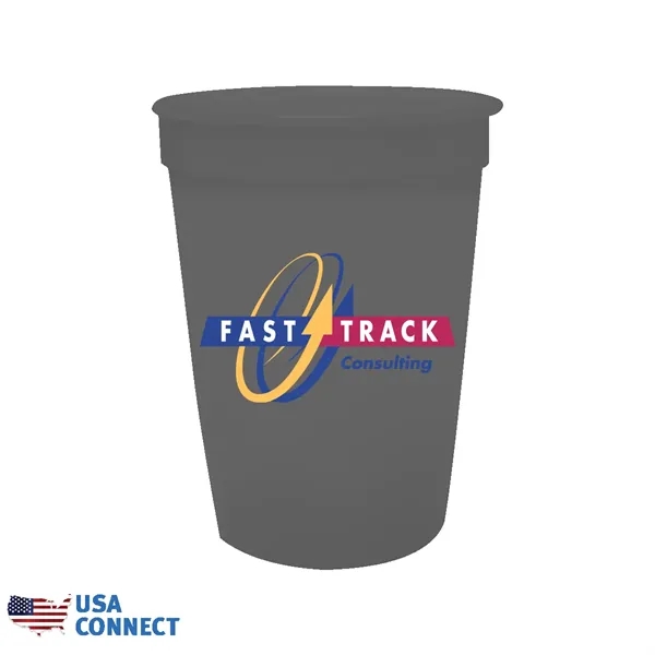Gray color option for 12 Oz. Smooth Stadium Cup, Full Color Digital   Usa Connect