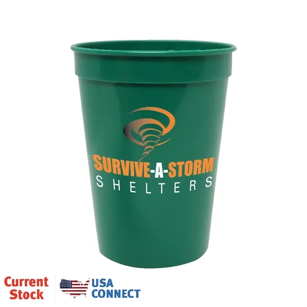 Green color option for 12 Oz. Smooth Stadium Cup, Full Color Digital   Usa Connect