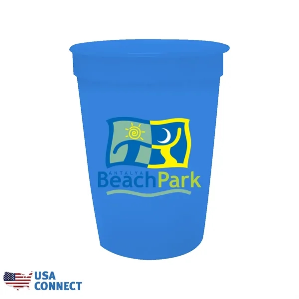 Light Blue color option for 12 Oz. Smooth Stadium Cup, Full Color Digital   Usa Connect