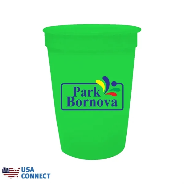 Neon Green color option for 12 Oz. Smooth Stadium Cup, Full Color Digital   Usa Connect