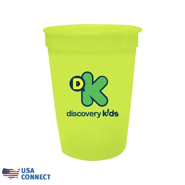 Neon Yellow color option for 12 Oz. Smooth Stadium Cup, Full Color Digital   Usa Connect