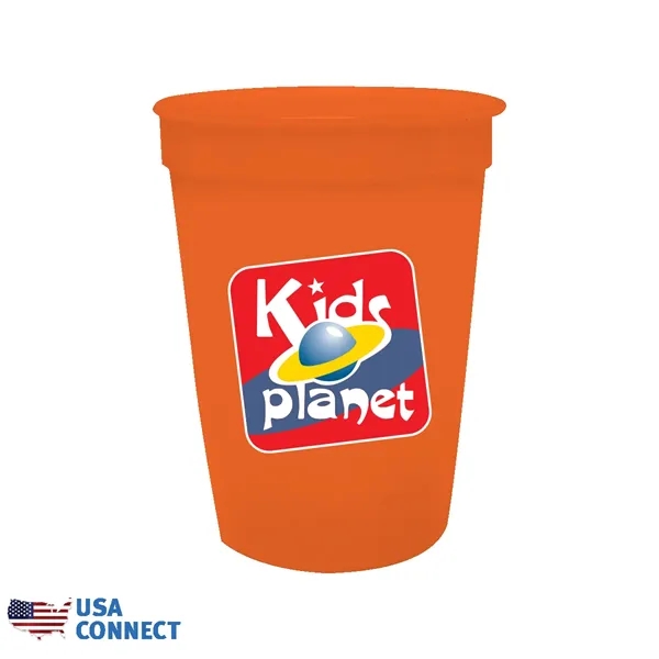 Orange color option for 12 Oz. Smooth Stadium Cup, Full Color Digital   Usa Connect