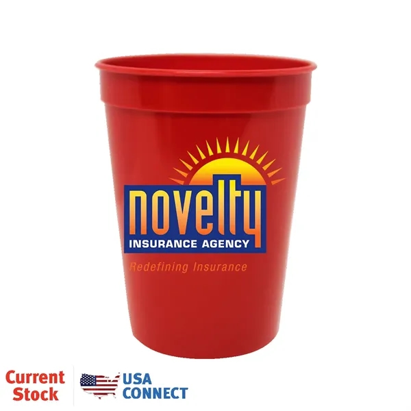 Red color option for 12 Oz. Smooth Stadium Cup, Full Color Digital   Usa Connect