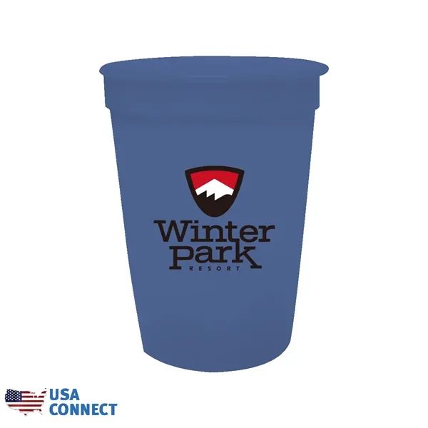 Slate Blue color option for 12 Oz. Smooth Stadium Cup, Full Color Digital   Usa Connect