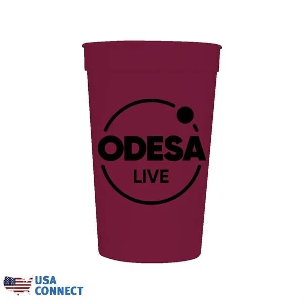 Cranberry color option for 22 Oz. Smooth Stadium Cup   Usa Connect