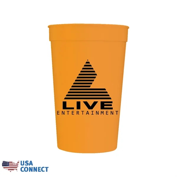 Neon Orange color option for 22 Oz. Smooth Stadium Cup   Usa Connect