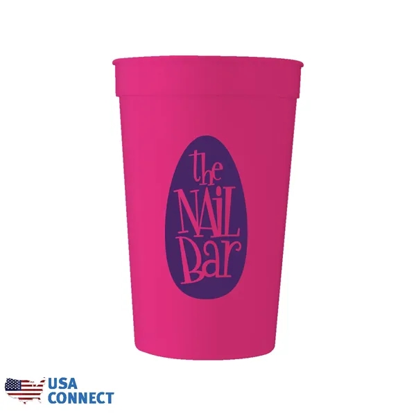 Neon Pink color option for 22 Oz. Smooth Stadium Cup   Usa Connect