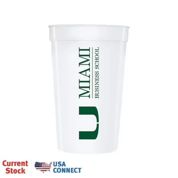 White color option for 22 Oz. Smooth Stadium Cup   Usa Connect