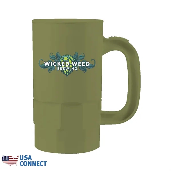 Army Green color option for 14 Oz. Beer Stein (1 Side), Full Color Digital   Usa Connect