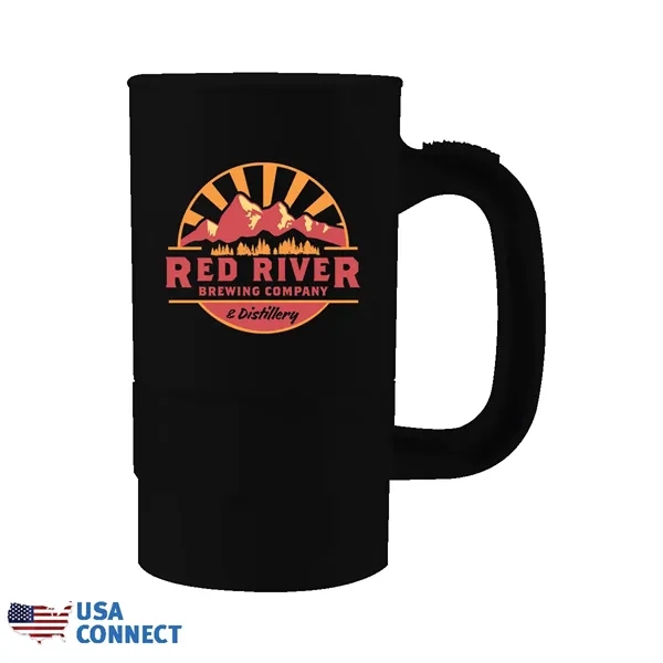 Black color option for 14 Oz. Beer Stein (1 Side), Full Color Digital   Usa Connect