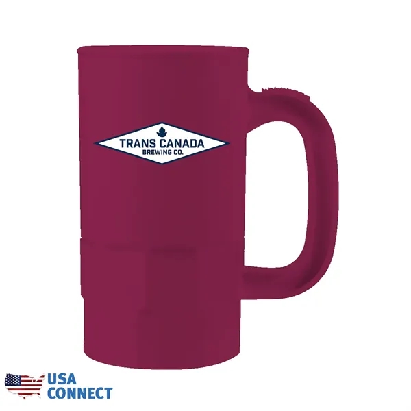 Cranberry color option for 14 Oz. Beer Stein (1 Side), Full Color Digital   Usa Connect