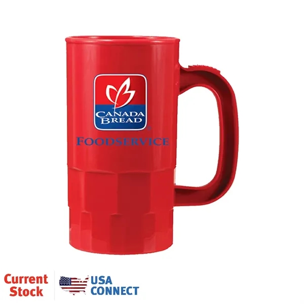 Red color option for 14 Oz. Beer Stein (1 Side), Full Color Digital   Usa Connect