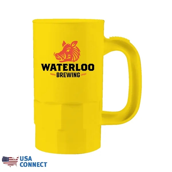 Yellow color option for 14 Oz. Beer Stein (1 Side), Full Color Digital   Usa Connect