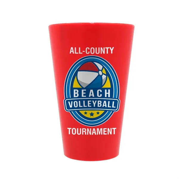 Red color option for 16 Oz. Party Pop Pint Glass, Full Color Digital