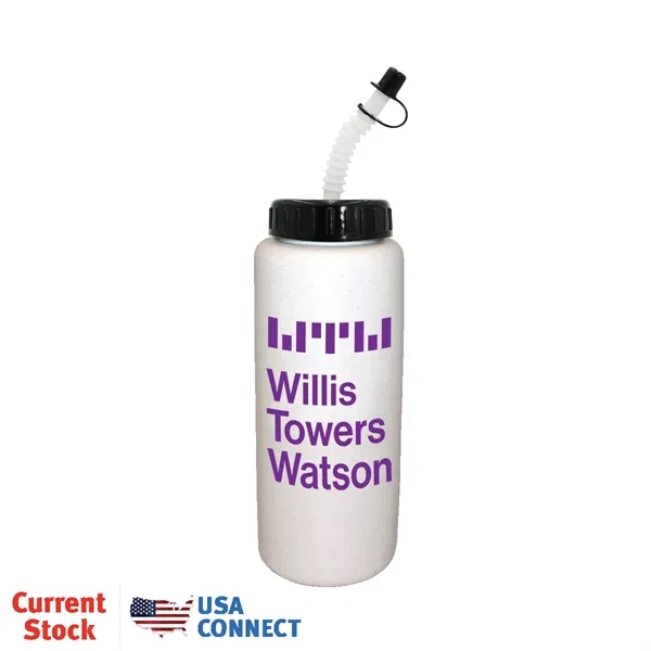 Granite color option for 32 Oz Grip Bottle With Flexible Straw   Usa Connect