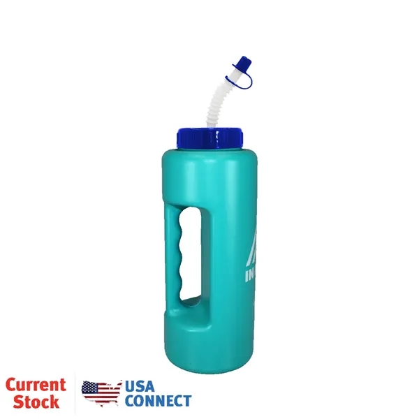 Teal color option for 32 Oz Grip Bottle With Flexible Straw   Usa Connect