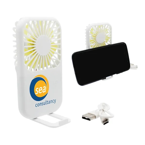 Photo of Portable Fan With Phone Holder, Full Color Digital