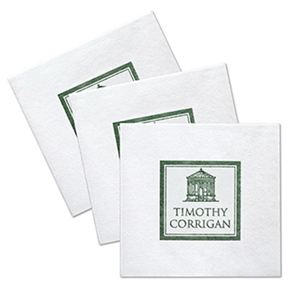 White color option for Custom Linen Like Beverage Napkin