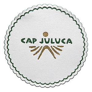 Photo of 4"  Round, Multi Ply Cellulose Coaster W/ Poly Seal Backing