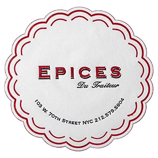 White color option for Soft Scalloped Embossed Coaster