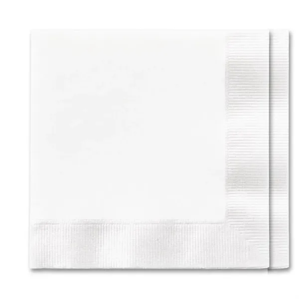 White color option for 3 Ply White Beverage Promo Napkin   High Line