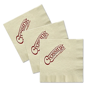 Photo of Ecru Custom Beverage Facial 2 Ply Napkin