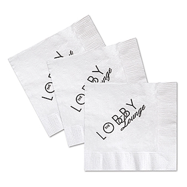 White color option for Custom Beverage Facial 1 Ply Napkin