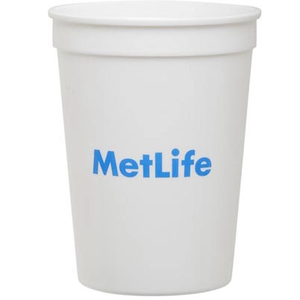 Photo of Smooth White 12 Ounce Plastic Stadium Cup