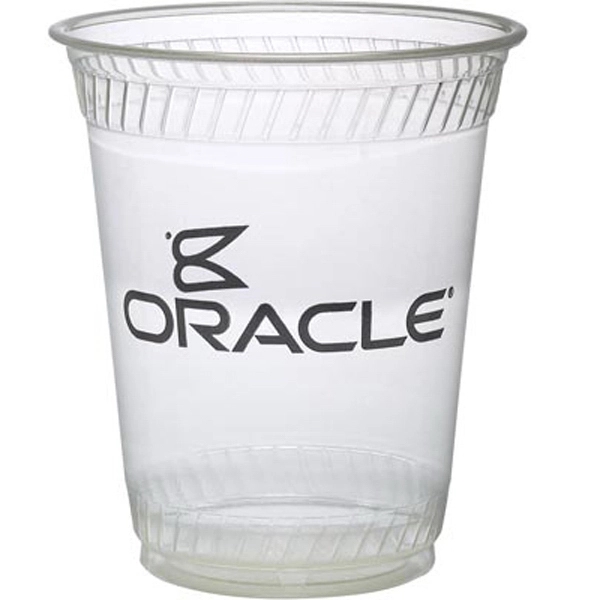 Clear color option for Eco Friendly Compostable 12 Ounce Soft Sided Plastic Cup