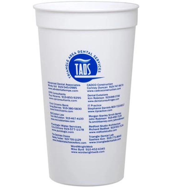 White color option for Smooth White 32 Ounce Stadium Cup