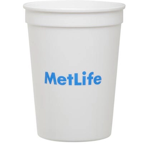 Main photo of Smooth White 12 Ounce Plastic Stadium Cup