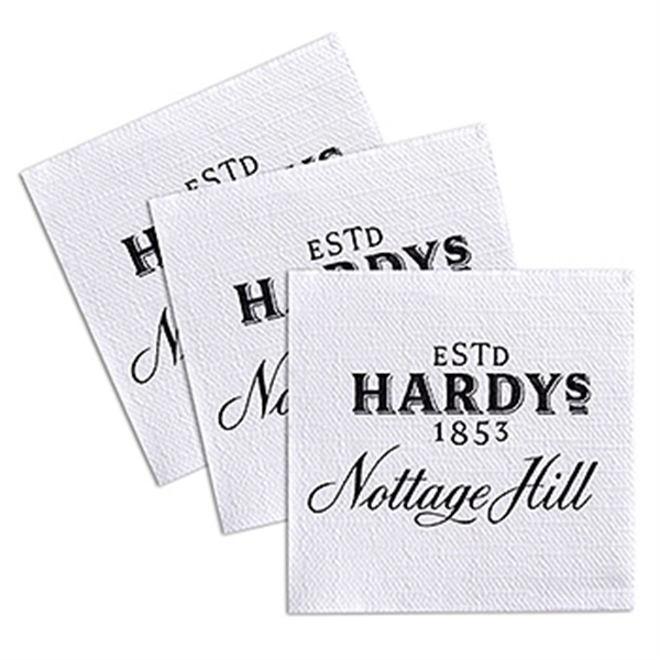 White color option for Custom Beverage Linen Embossed Facial Napkin