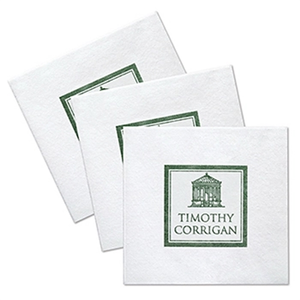 Photo of Custom Linen Like Beverage Napkin