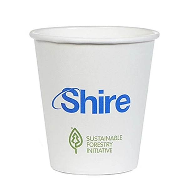 White color option for 10 Oz Squat Paper Hot Cup   Flexographic Printing