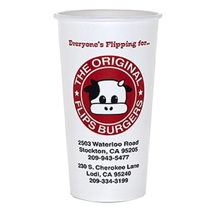 Photo of 20/21/22 Oz Double Poly Paper Cold Drink Cup   Flexo