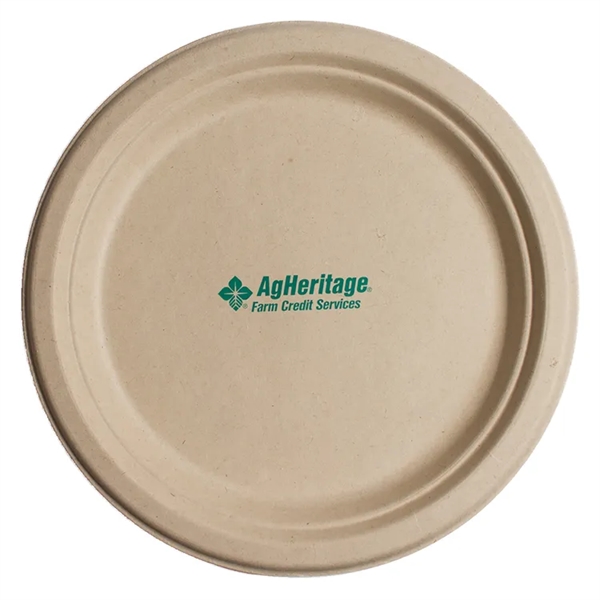 Natural Kraft color option for 6.75" Round Eco Friendly Paper Plate