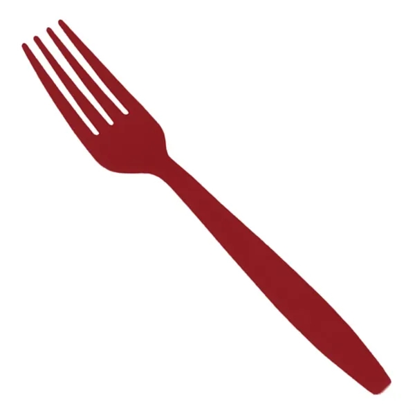 Burgundy Red color option for Colorware Plastic Fork