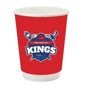 Photo of 10 Oz "Squat"Insulated Paper Hot Cup   Flexographic Printing