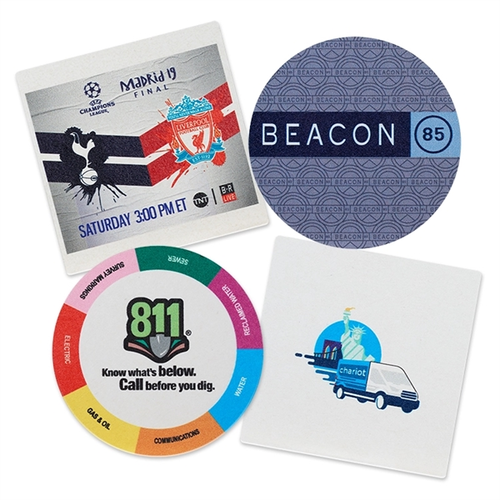 Main photo of 60 Point 3.5" Pulp Board Coasters, Digital Print