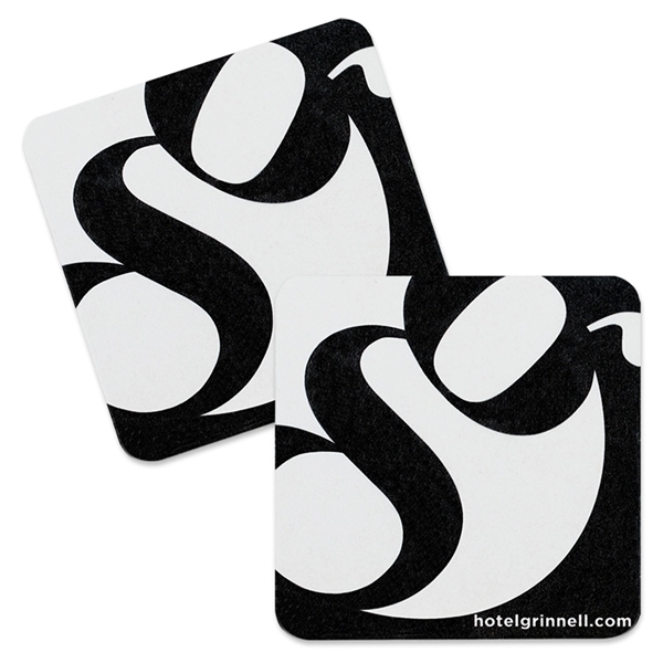 White color option for 60 Point 4" Pulp Board Coasters, Digital Print