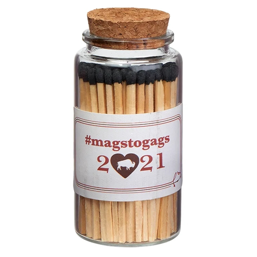 Photo of Aglow, Glass Match Stick Jar   W/ Full Color Label   80 Ct.