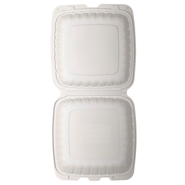 White color option for 9" X 9" Eco Friendly Takeout Container