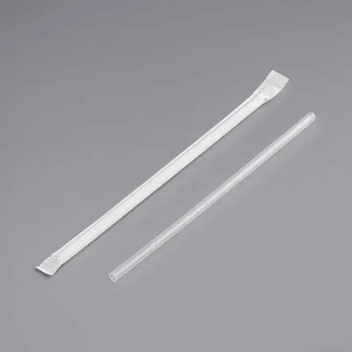 Main photo of 8" Clear Wrapped Plastic Straw