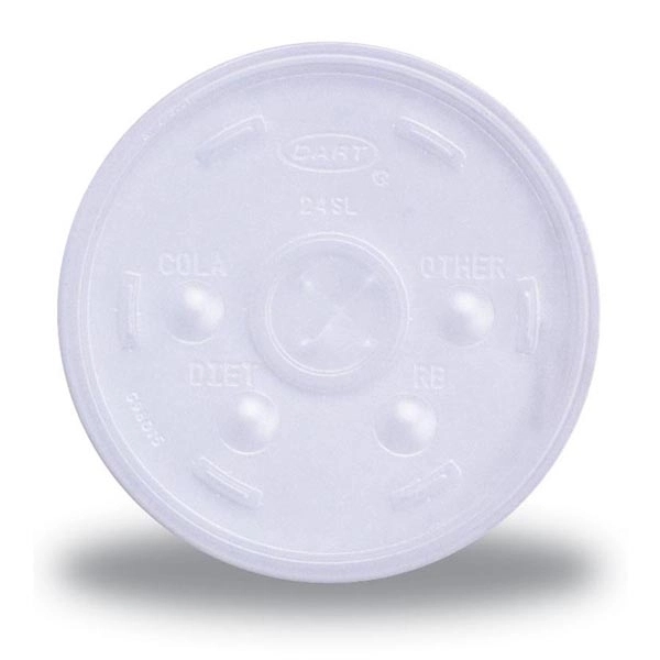 White color option for 8 Oz. Foam Cup Straw Slotted Lid