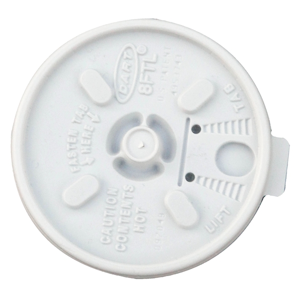 White color option for 8 Oz. Foam Cup Tear Tab Lid