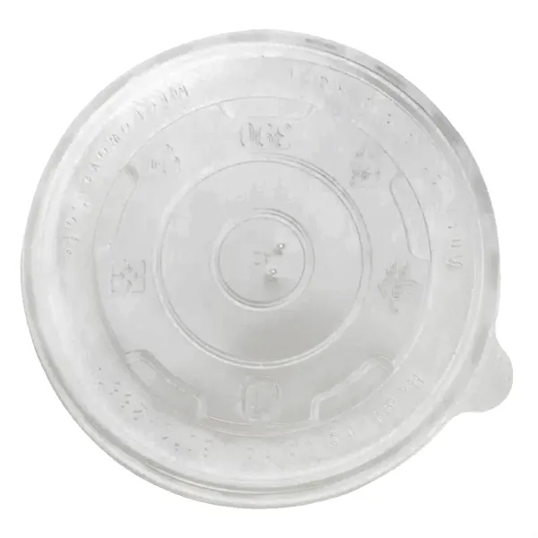Clear color option for 12 Oz. Paper Food Container Flat Lid