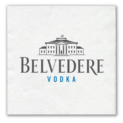 Main photo of 1 Ply White Beverage Napkin   Linen Embossed, Fsc Certified